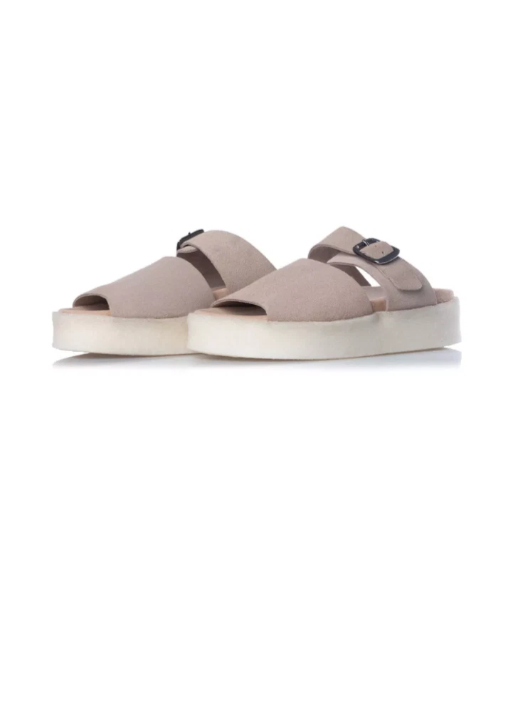 Sandali donna Clarks Originals CREPE SLIDE in pelle scamosciata sabbia