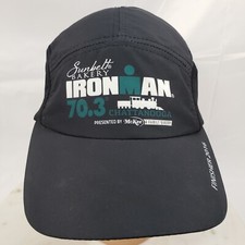 Ironman 5 Panel Hat Running Cap Chattanooga Black Lightweight Strap Back 2016