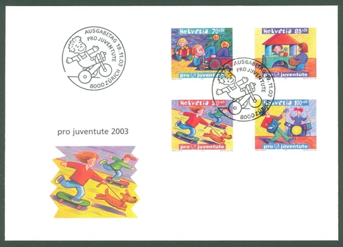 Switzerland P95 FDC 2003 Chilren Games