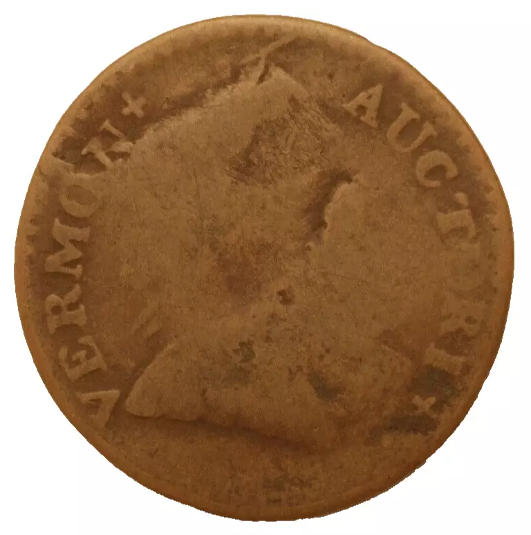 1788 Vermont Colonial Copper Coin RR-25 Die Break LDS - Image 2 of 4