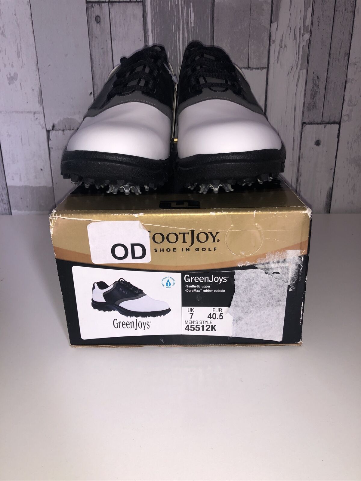 Footjoy Golf Shoes Mens UK 7 Classic Black White Softspikes 45512K eBay