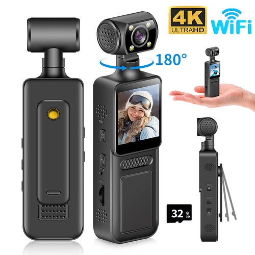 4K HD Mini Camera Rotatable WIFI Vlog Sport Pocket Cam Bicycle Travel Outdoor AU - Picture 28 of 30