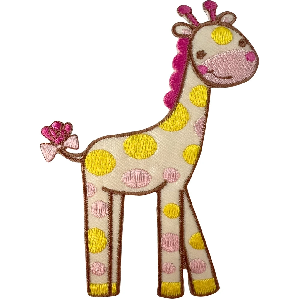 Giraffe Aufnäher Bügelbild Kinderkleidung Kinder Tasche bestickt Abzeichen Kunst Handwerk
