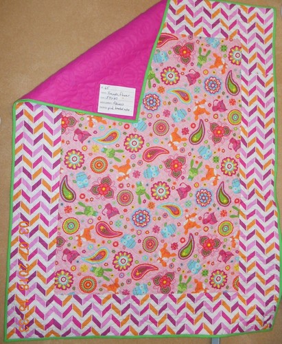 10 GIRL BOY to choose baby quilt blanket-personalized fairy butterfly owl animal - Picture 6 of 10
