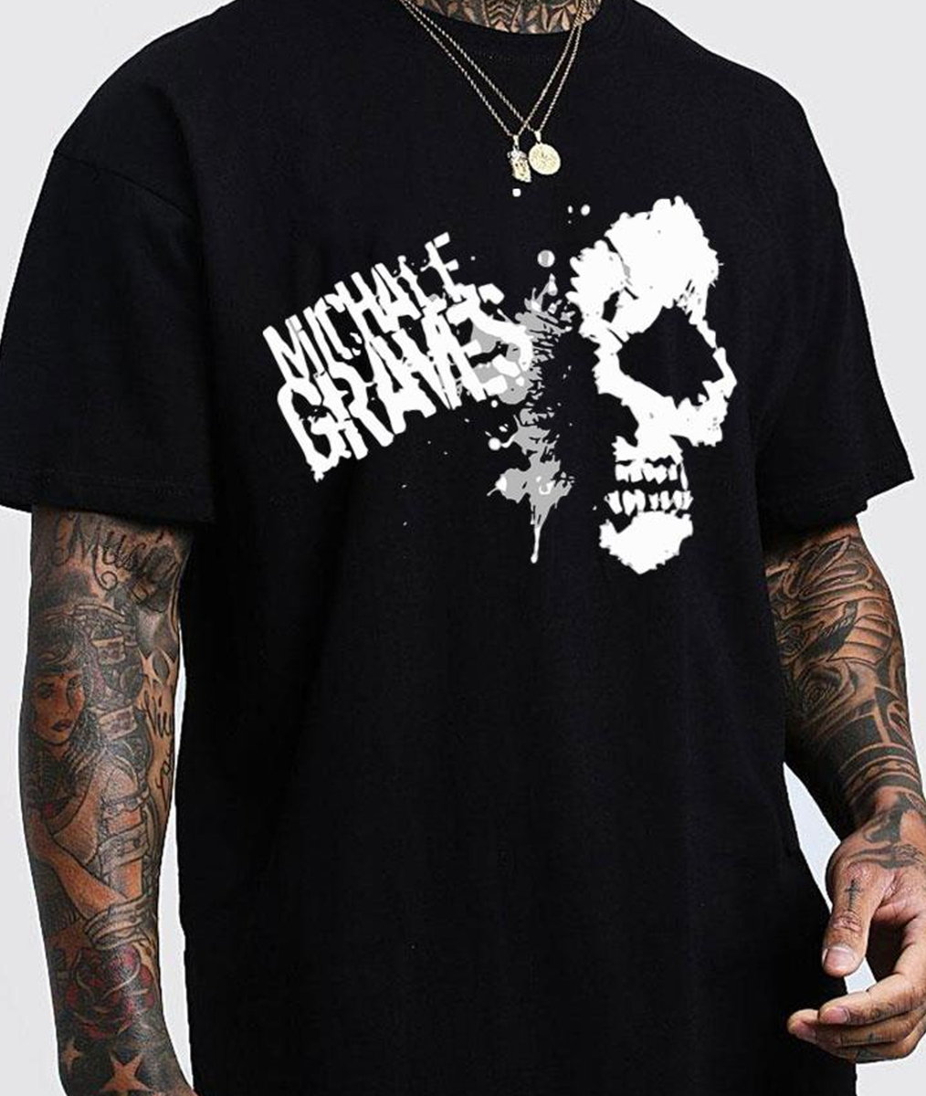NEW Michale Graves Misfits T-shirt Black Unisex Short Sleeve All