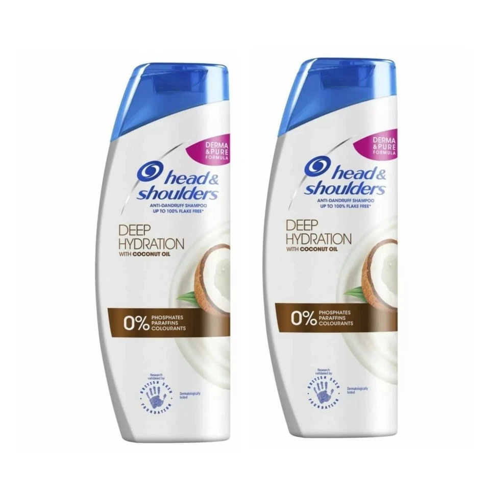 2x Head & Shoulders Deep Hydration Shampoo mit Kokosöl 250ml