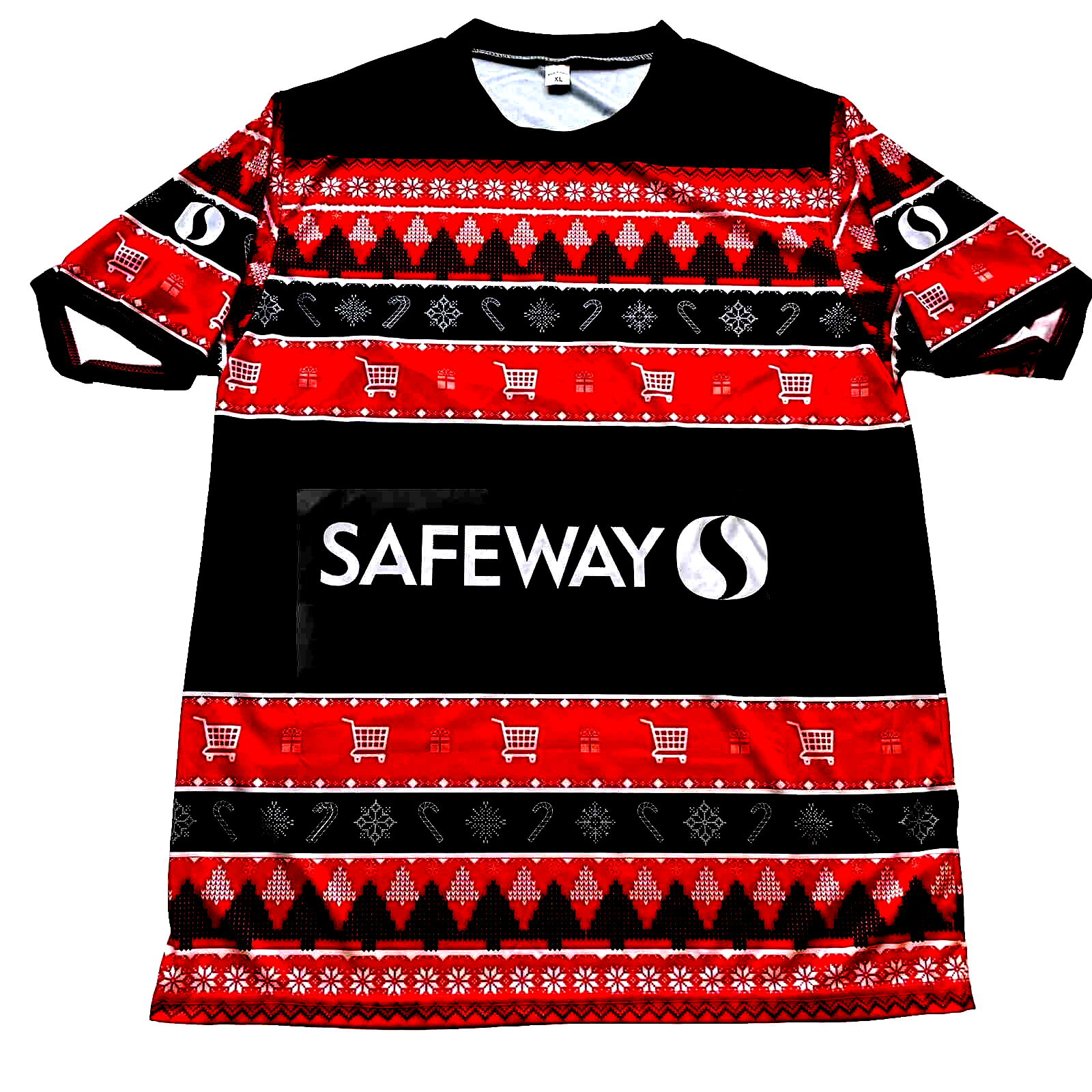 Safeway Employee Uniform Christmas Holiday Sweater AllOver Print T