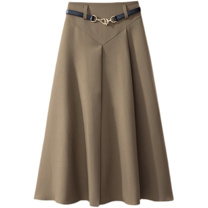 【COLOR iN ID】Belted pleated midi skirt Belted Pleated Midi Skirt