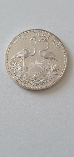 Bahamas 2 Dollars Argent 1976 SUP/ NEUF