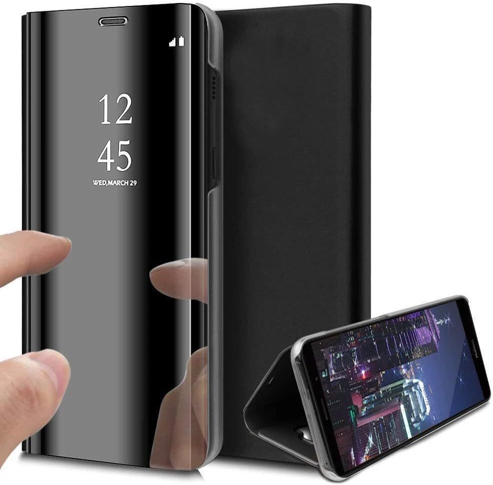 COVER FLIP Per HUAWEI Mate 20 CUSTODIA LIBRO A SPECCHIO CLEAR VIEW 360° - Immagine 2 di 4