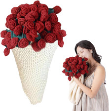 Finished Rose Bouquet Blanket, 31.4 in Handmade Crochet Flower Bouquet Blanket,