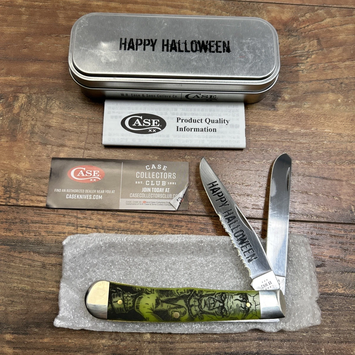 Case XX Happy Halloween Trapper 6254 SS Knife 2023 Frankenstein