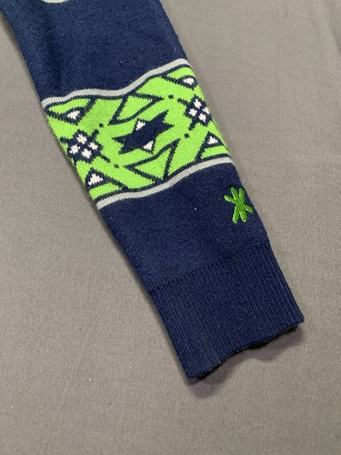 Seattle Seahawks UGLY CHRISTMAS Pullover Sweater MENS NFL Football Team Apparel - Picture 7 of 10