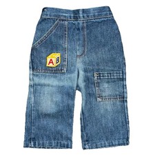 Vtg 70s Baby Donmoor ABCs School Letter Blocks Pants Size 9 Months