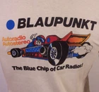 vintage 70s 80s Blaupunkt NWOT Polo Shirt Auto Radio Stereo Racing Hot Rod sz M