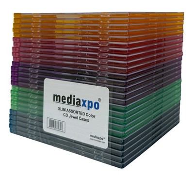SLIM ASSORTED Color CD Jewel Cases Lot