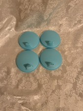 4 Tupperware Sipper Seals Domed Lids For Bell Tumblers Sippy Cups &ldquo;Spa Blue&rdquo; NEW