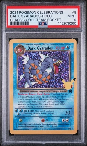 2021 POKEMON CELEBRATIONS CLASSIC COLLECTION #8 DARK GYARADOS-HOLO PSA 9