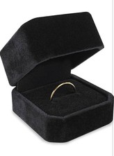 Black Velvet Engagement Ring Box Display Jewelry Gift Box Classic Style