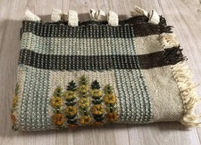 Vintage decorative crewel work wall hanging Tapestry style Panel /Rug - Folk Art