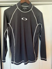 O’neill Rash Guard Shirt Mens L Black Long Sleeve Surf Swim Logo Stretch