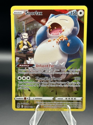 Snorlax TG10/TG30 Swsh11: Lost Origin Trainer Gallery Holo