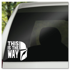 6" This Is The Way The Mandalorian Helmet Star Wars Vinyl Decal Sticker