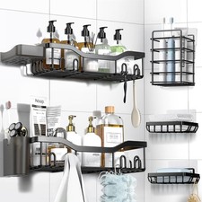 Shower Caddy Adhesive Shower Organizer 7-Pack Rustproof Stainless Steel Bathroom