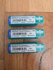3x Heller 2.5mm HSS-R Twist Metal Drill Bits 10 Pack Rolled HSS-R
