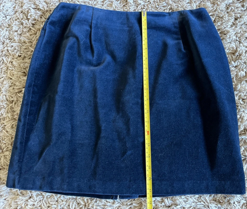 Women’s Hugo Buscati Collection Navy Velvet Skirt Size 14 - Image 3 of 4