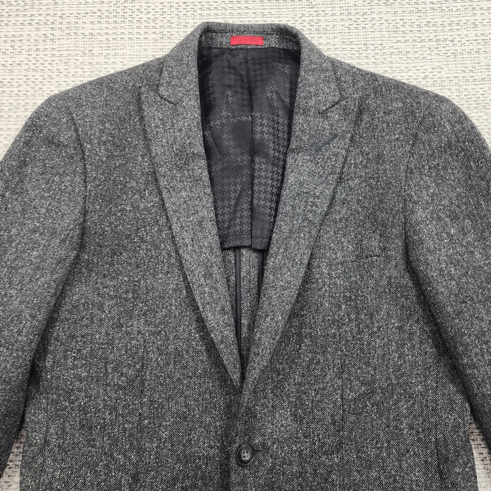 Blazer John Varvatos Para Hombres 36R Gris Mezcla de Lana Chaqueta de Dos Botones Abrigo Deportivo EE. UU. Foto 4 de 4