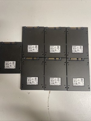 Lot of 7 - 480GB 2.5'' SATA SSD Laptop Solid State Drives - Tested Working Pulls