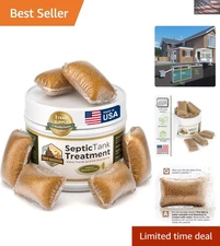 Septic Tank Treatment - 12 Dissolvable Easy Flush Bacteria Packets for 1