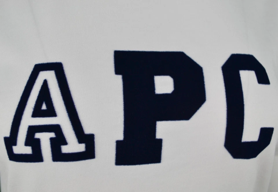 APC Paris Damen T-Shirt XS S M L Samt Logo französischer minimalistischer... - Bild 2 von 4