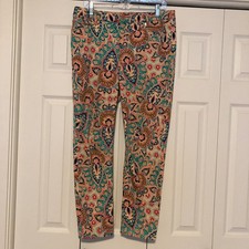 Chico's So Slimming Girlfriend Ankle Jean Women's Size 1 Medium, Size 8 Boho