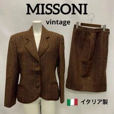 Missoni Women L Set Up Tailored Jacket Skirt Elegant Unique Italian Fashion Used