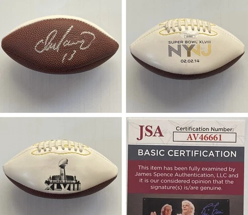 Dan Marino Signed Autograph Super Bowl XLVIII Mini Football - JSA Cert - FREE SH