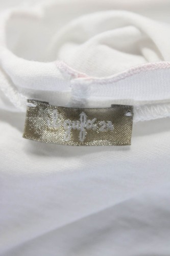 Il Gufo Childrens Girls Short Ruffled Sleeves Tee Shirt White Cotton Size 2T - Picture 2 of 2