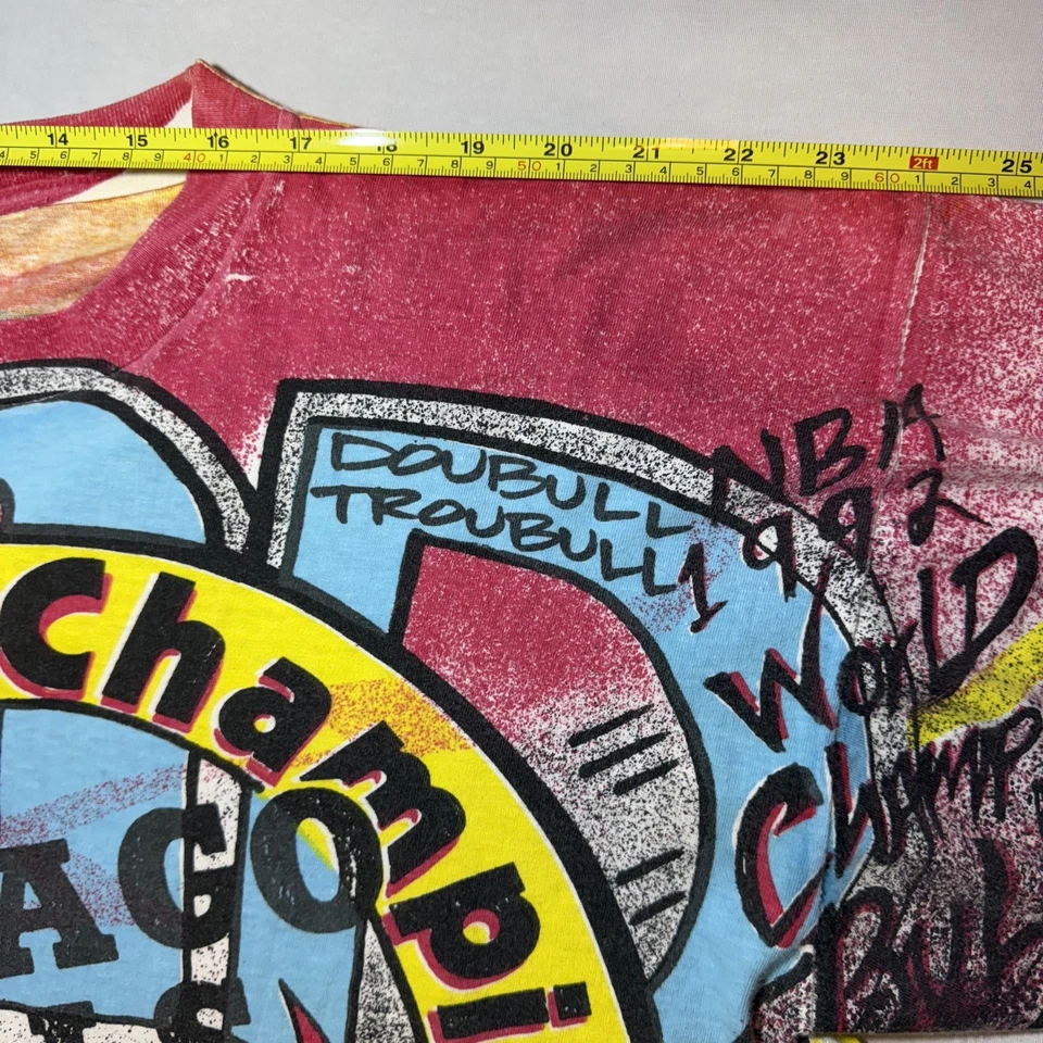 Camiseta Chicago Bulls Campeones del Mundo de la NBA 1992 Estampado Completo Michael Jordan T's Foto 4 de 4