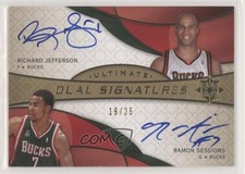 2008 Ultimate Collection 19/25 Richard Jefferson Ramon Sessions #SD-MB Auto 1u6