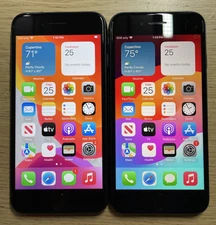 Lot of 2 Apple iPhone 8 and SE 2, 64 GB BLACK, BELL MOBILITY READ