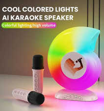 WIRLESS LIGHTSHOW KARAOKE SPEAKER, TWO WIRELESS MICROPHONES