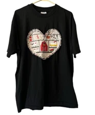 Hanes Embroidered Size XL Women Shirt 90’s Sewn Vintage Made In USA Farm Country