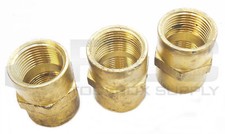 LOT OF 3 1-3/16" BRASS COUPLING HEX SIZE 1 1/2"