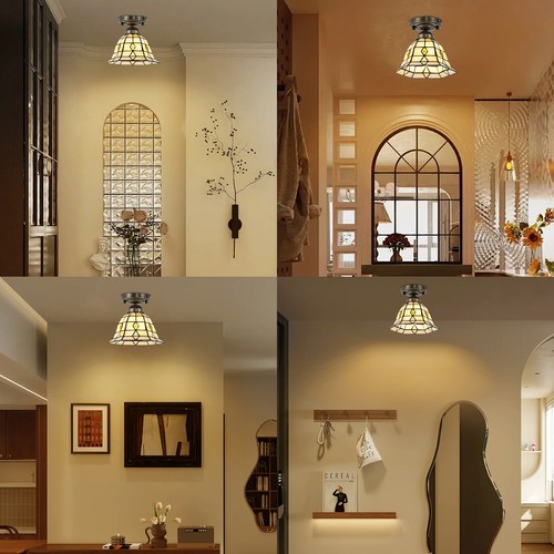 Ceiling light 20cm hexagonal - without light source E26x1- US gauge NEW US - Picture 15 of 16