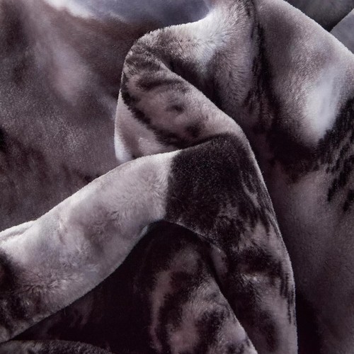 2 Ply Reversible Korean Mink Fleece Blanket Heavy Lion Blankets 10lbs Queen Size - Picture 4 of 8