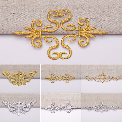 Iron On Appliques Embroidered Lace Fabric Decoration Dress Costumes DIY Trims AU - Picture 6 of 46