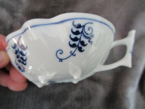 Blaue Donaublattform Schale - Japan Nussschale rechteckiges Logo, tiefblaue Färbung - Bild 2 von 9