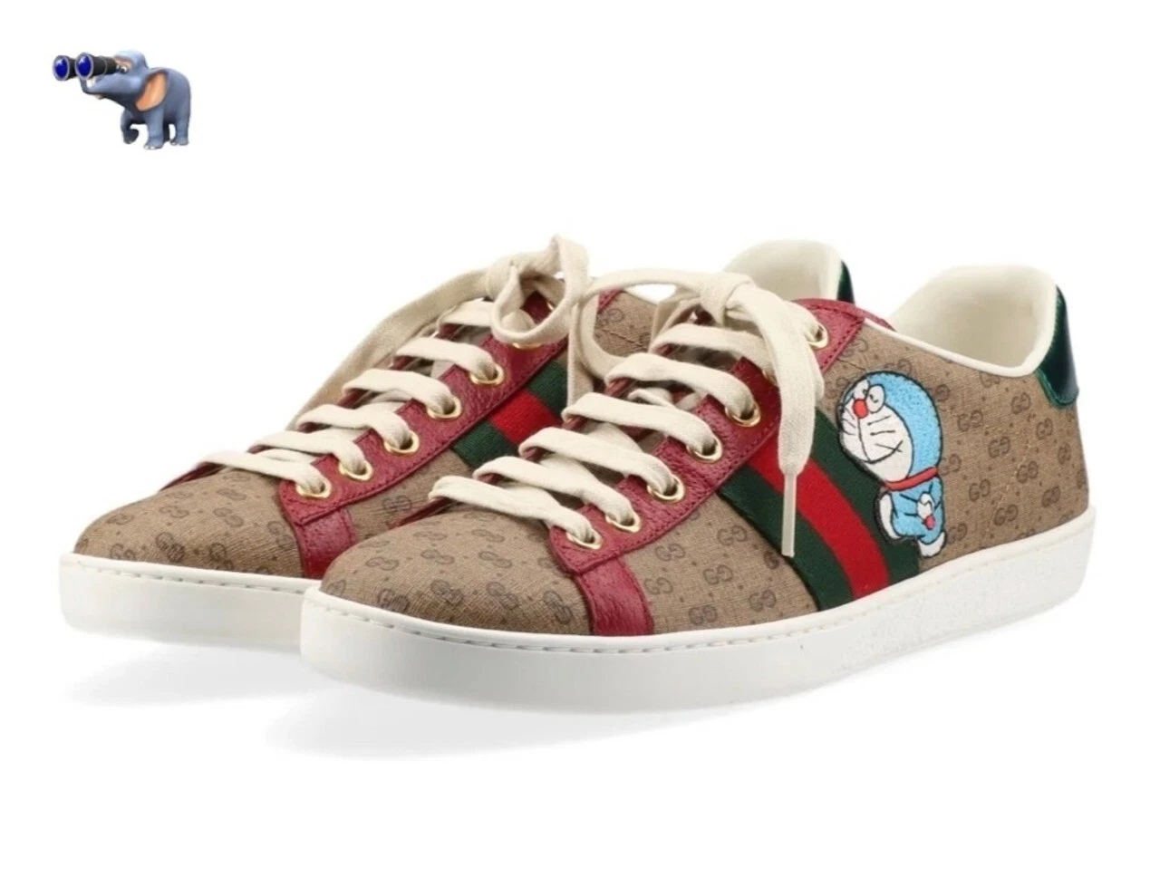 Baskets femme GUCCI x Anime Doraemon GG Supreme Sherry Line