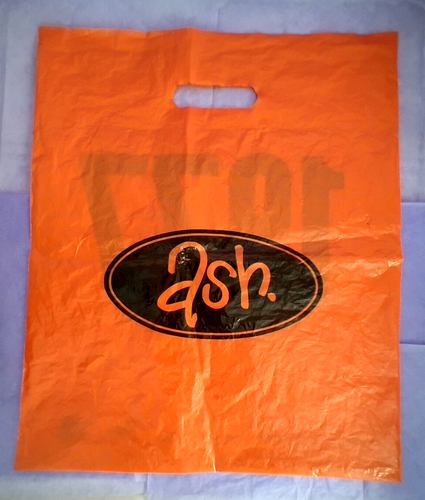 130. Asche - 1977 - Promo orange Kunststofftragetasche groß 38x32 cm. Unvollkommenheiten - Bild 2 von 5